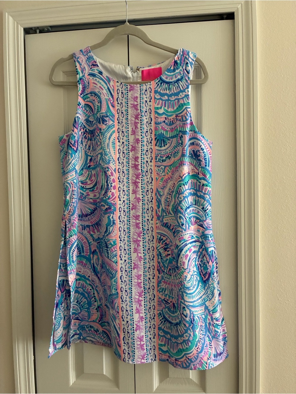 Lilly Pulitzer Multicolor Sleeveless Print Shift Romper - Pink & Blue - Picture 2 of 6